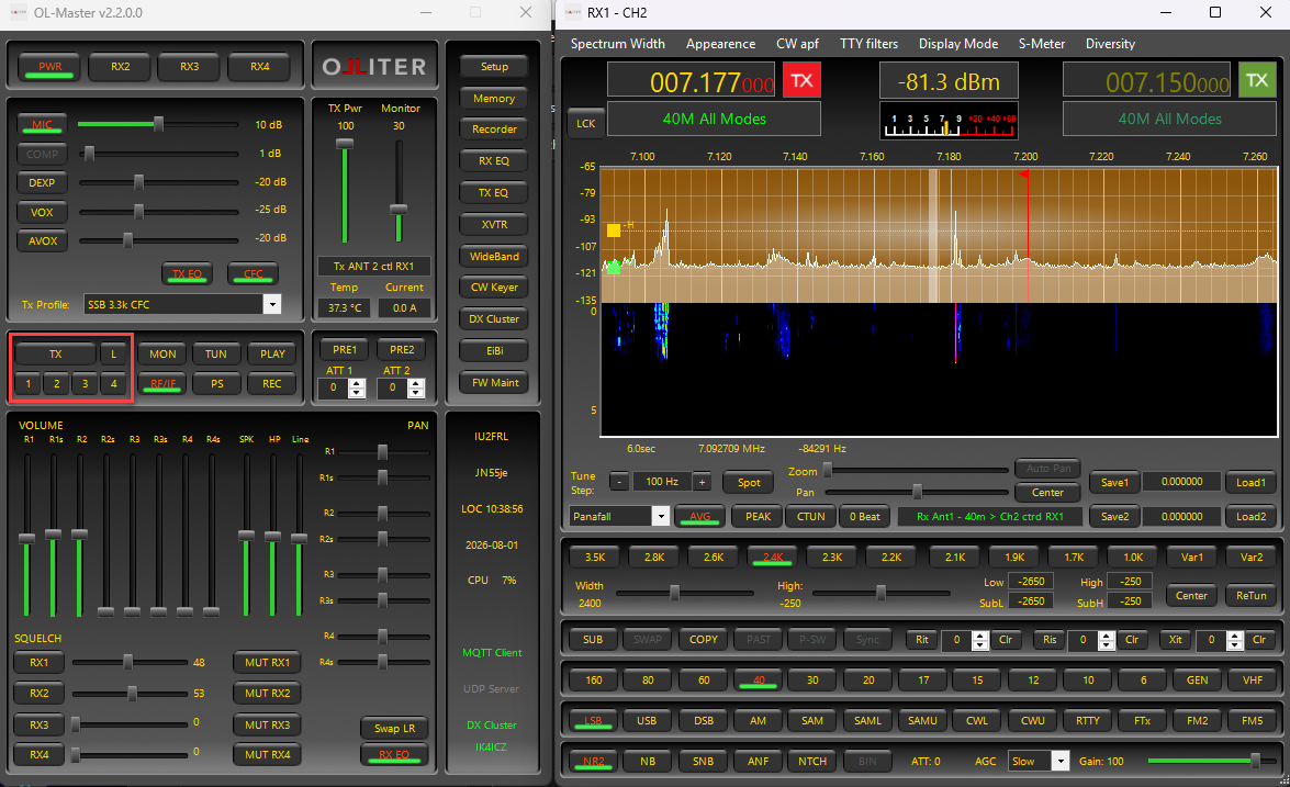 TX audio memories