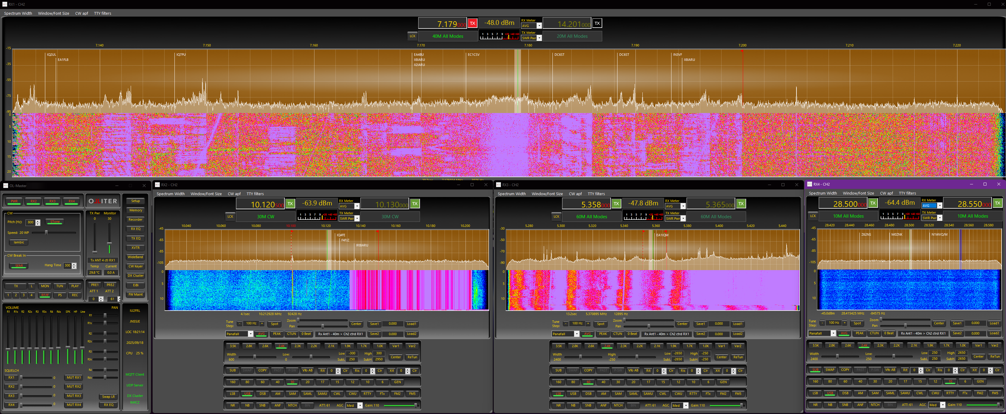 Multi-receivers layout