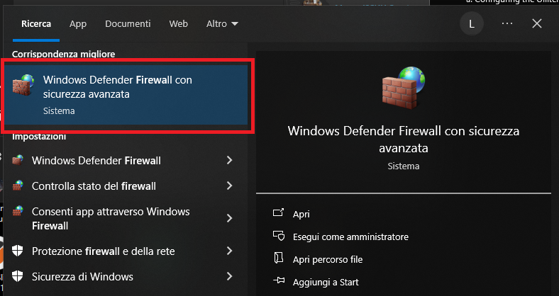Windows defender with advanced security