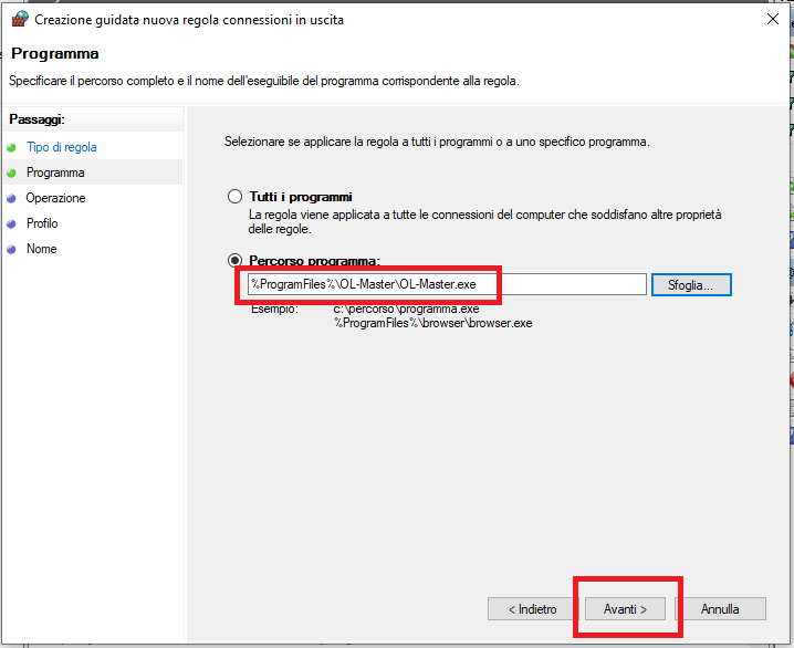 Proceed with selection