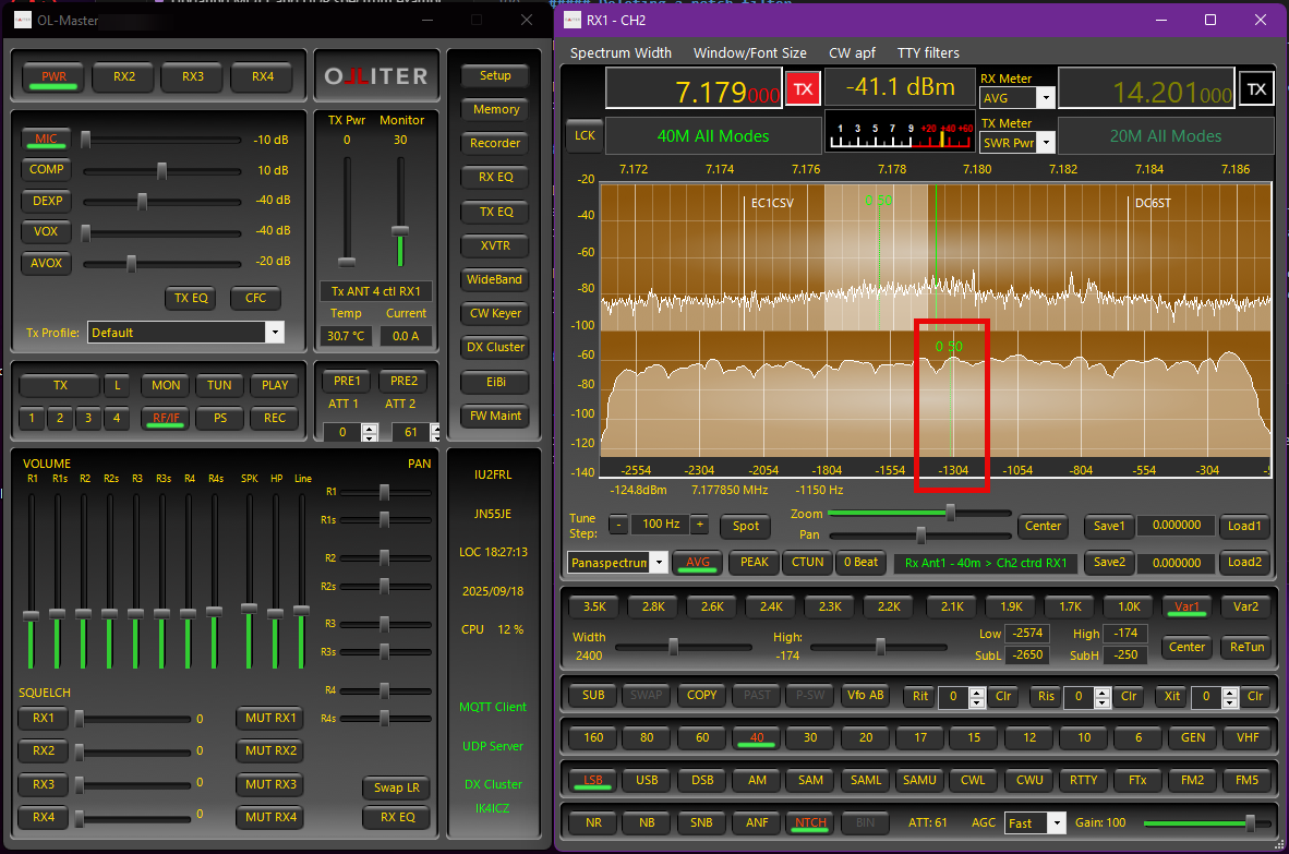 Disabling a notch filter