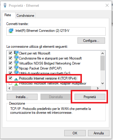 Manual IP settings