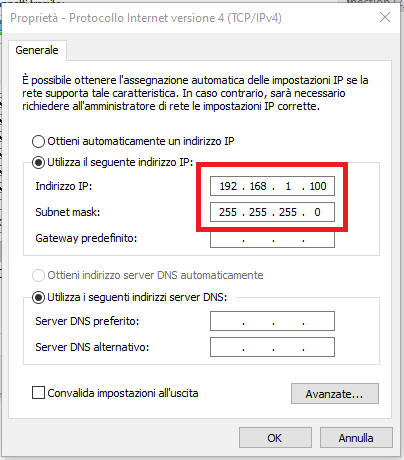 Confirm settings