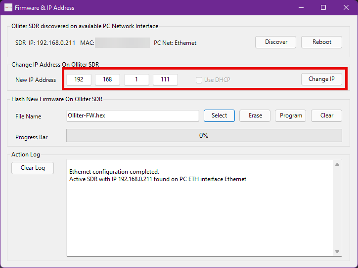 Firmware & IP Address
